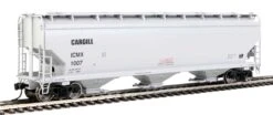 Walthers Mainline HO 910-7725 60' NSC 5150 3-Bay Covered Hopper, Cargill (ICMX) #1007
