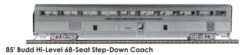 Walthers Proto HO 920-9642 Deluxe Edition Set 1 85' 68-Seat Step Down Coach, Santa Fe #532