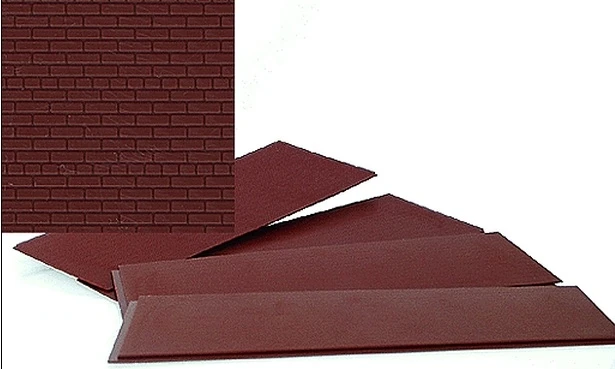 Walthers Cornerstone HO 933-3523 Brick Sheets, Dark Red (4) 1 Walthers Cornerstone HO 933-3523 Brick Sheets, Dark Red (4)