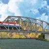 Walthers Cornerstone HO 933-4522 Double Track Arched Pratt Truss Railroad Bridge Kit