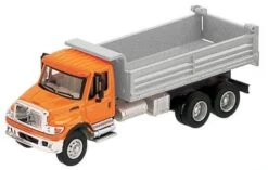 Walthers SceneMaster HO 949-11661 International 7600 3-Axle Heavy-Duty Dump Truck, Orange