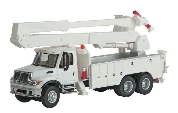 Walthers SceneMaster HO 949-11753 International 7600 Utility Truck With Bucket Lift, White With MOW Decals 1 Walthers SceneMaster HO 949-11753 International 7600 Utility Truck With Bucket Lift, White With MOW Decals