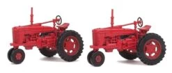 Walthers SceneMaster HO 949-4160 Farm Tractors 2-Pack (Red)