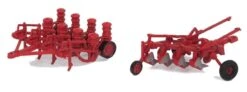 Walthers SceneMaster HO 949-4162 Farm Plow And Planter (Red)