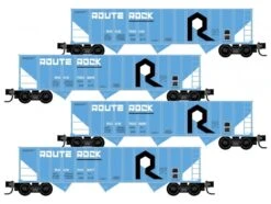 Micro-Trains N 99300191 100-Ton 3-Bay Open Hopper With Rib Sides, Rock Island (4-Pack)