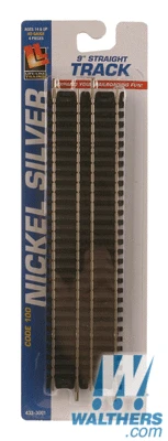 Life-Like HO 433-3001 Code 100 Nickel Silver 9" Straight Track (4) 1 Life-Like HO 433-3001 Code 100 Nickel Silver 9" Straight Track (4)