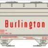 Accurail HO 2208 ACF 2-Bay Covered Hopper Kit, Chicago Burlington And Quincy #183945