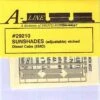 A-Line HO 29210 Adjustable Sunshades For EMD Diesel Cabs