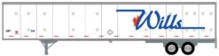 Athearn HO 72814 53' Wabash Plate Trailer, Willis #648