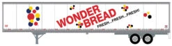 Athearn HO 72816 53' Wabash Plate Trailer, Wonder Bread #60942