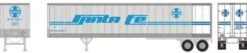 Athearn HO 16085 45' Fruehauf Z-Van Trailer, Santa Fe #253417