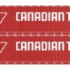 Athearn HO 28535 60' Containers, Canadian Tire #619090/620060 (2)