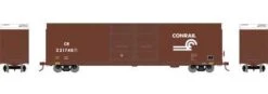 Athearn HO 90568 FMC 60' Double Door Smooth Side Hi-Cube Box Car, Conrail #221745