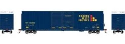 Athearn HO 90576 FMC 60' Double Door Smooth Side Hi-Cube Box Car, Golden West Service #142006
