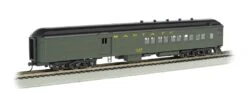 Bachmann Silver Series HO 13603 72' Heavyweight Combine Car With 2-Window Door And LED Lighted Interior, Santa Fe #1524