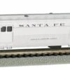 Bachmann Silver Series N 14651 72' Streamline Fluted-Side 2-Door Baggage Car, Santa Fe "Railway Express Agency"