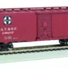 Bachmann Silver Series HO 15007 Steam-Era 40' Steel Box Car, Santa Fe #136287