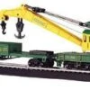 Bachmann Silver Series HO 16110 250-Ton Steam Crane Car With Boom Tender, Reading