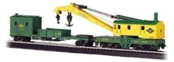 Bachmann Silver Series HO 16110 250-Ton Steam Crane Car With Boom Tender, Reading