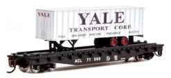 Bachmann N 16755 52' Flat Car With Yale 35' Trailer, Atlantic Coast Line #77069