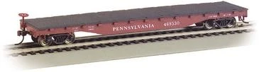 Bachmann Silver Series HO 17314 52' Flat Car, Pennsylvania Railroad 1 Bachmann Silver Series HO 17314 52' Flat Car, Pennsylvania Railroad