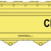 Bachmann Silver Series N 17558 ACF 56' 4-Bay Center-Flow Covered Hopper, Chicago And North Western #490699