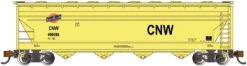 Bachmann Silver Series N 17558 ACF 56' 4-Bay Center-Flow Covered Hopper, Chicago And North Western #490699