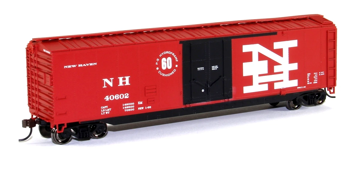Bachmann Silver Series HO 18031 50' Plug Door Box Car, New Haven #40602 1 Bachmann Silver Series HO 18031 50' Plug Door Box Car, New Haven #40602