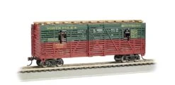 Bachmann HO 19704 40' Animated Stock Car With Reindeer, North Pole And Southern #12014
