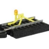 Bachmann HO 44476 E-Z Track Steel Alloy Rail Track Bumper With Flashing LED (Black Roadbed)