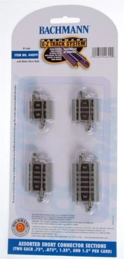 Bachmann N 44899 EZ Assorted Short Straight Track Sections (8)