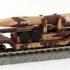 Bachmann Silver Series N 71397 52' Center Depressed Flat Car With Missile Load, US Army #56428 (Desert-Tan Camouflage)