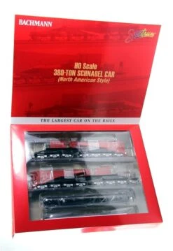 Bachmann HO 80513 380-Ton Schnabel Transformer Car With Retort Load, Unlettered (Red/Black)