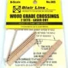 Blair Line N 065 Laser-Cut Wood Grade 2-Lane Crossings (2 Sets)