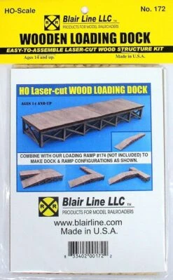 Blair Line HO 172 Wood Loading Dock Kit