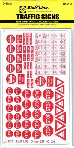 Blair Line O 203 Traffic Signs (Red)
