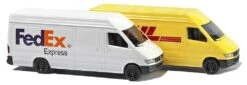 Busch N 8304 Mercedes-Benz Sprinter Cargo Van 2-Pack (1 Each: FedEx And DHL)
