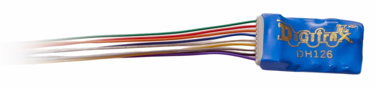 Digitrax HO DH126P 1.5 Amp Economy Wired Mobile With Long Harness 1 Digitrax HO DH126P 1.5 Amp Economy Wired Mobile With Long Harness