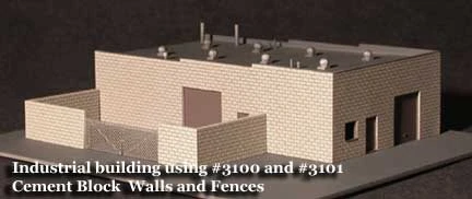 Fine N Scale 3101 Concrete Block Fence (3) 1 Fine N Scale 3101 Concrete Block Fence (3)