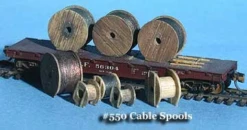 Fine N Scale 550 Cable Spools, Assorted Sizes (16)