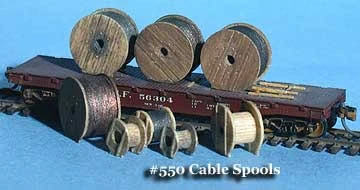 Fine N Scale 550 Cable Spools, Assorted Sizes (16) 1 Fine N Scale 550 Cable Spools, Assorted Sizes (16)