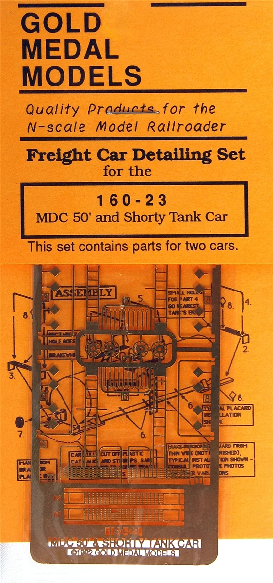 Gold Medal Models N 160-23 MDC 50' And Shorty Tank Cars Freight Car Detailing Set 2 Gold Medal Models N 160-23 MDC 50' And Shorty Tank Cars Freight Car Detailing Set - Image 2