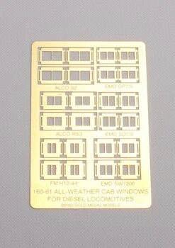 Gold Medal Models N 160-61 All-Weather Diesel Cab Windows