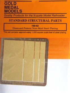Gold Medal Models N 160-62 Diamond-Pattern Non-Skid Steel Plating (Approx. 1,000 Square Scale Feet) -Model Train Shop GMM 160 62 3 36155.1504129420