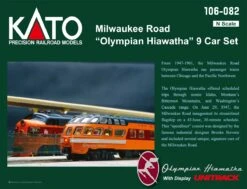 Kato N 106082 Olympian (Hiawatha) 9-Car Passenger Set, Milwaukee Road (Post-1952 Version)