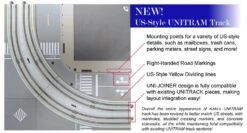 Kato N 40810 V60 Unitram Street Track Basic Set V60, North American Style -Model Train Shop KAT 40810 3 82011.1504130199