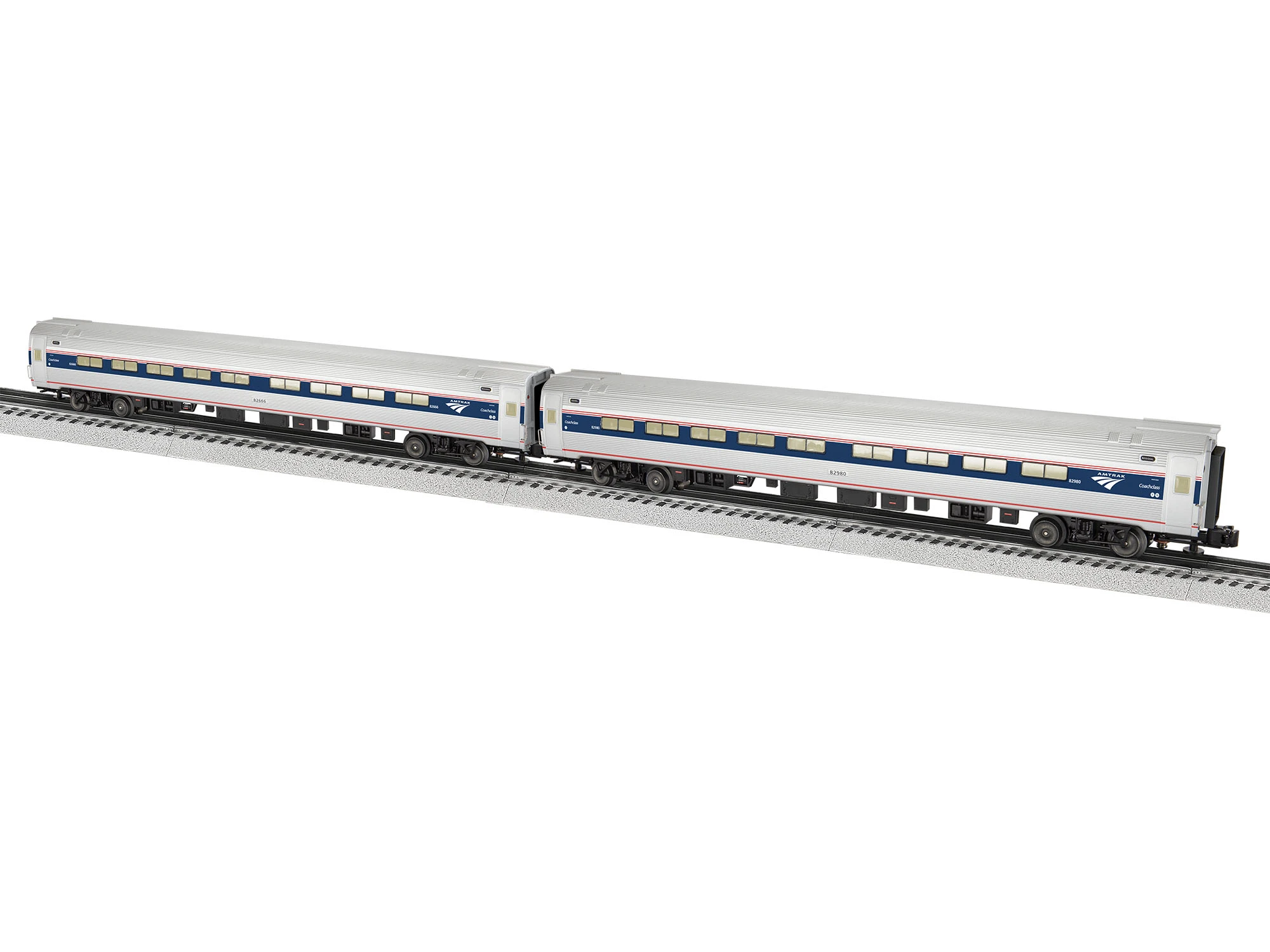 Lionel O 2227310 Amfleet Coaches, Amtrak Phase VI (2) 1 Lionel O 2227310 Amfleet Coaches, Amtrak Phase VI (2)
