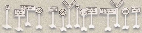 Lionel O 6-62180 Assorted Railroad Signs (14) 1 Lionel O 6-62180 Assorted Railroad Signs (14)