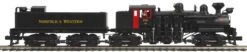 MTH Premier O 20-3881-1 4-Truck Shay Steam Engine With Hi-Rail Wheels, Norfolk And Western #156