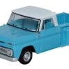 Oxford Diecast HO 87CP65001 Chevrolet Stepside Pickup 1965, Light Blue/White